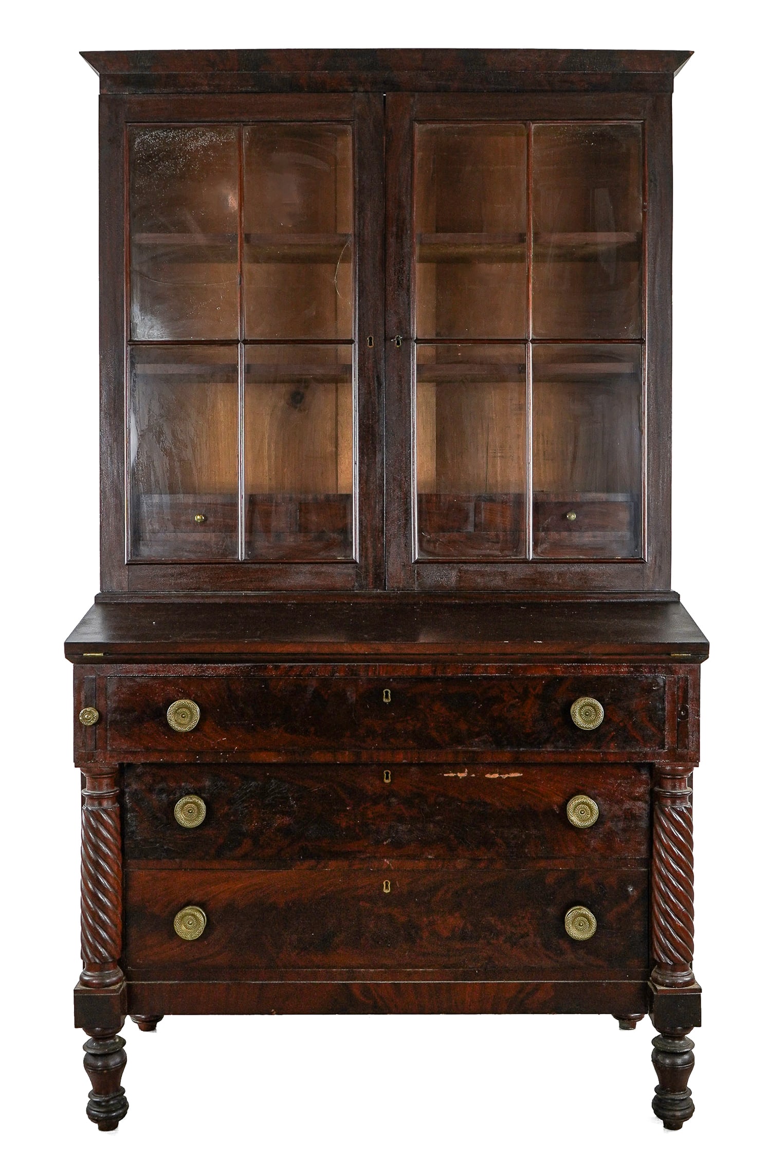 19th c Sheraton Secretary (1 of 7)
