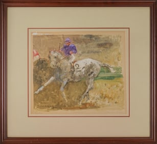 Randall Davie (En 20th c ) "Pulling Up"