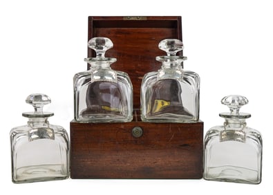 English Tantalus Decanter Set