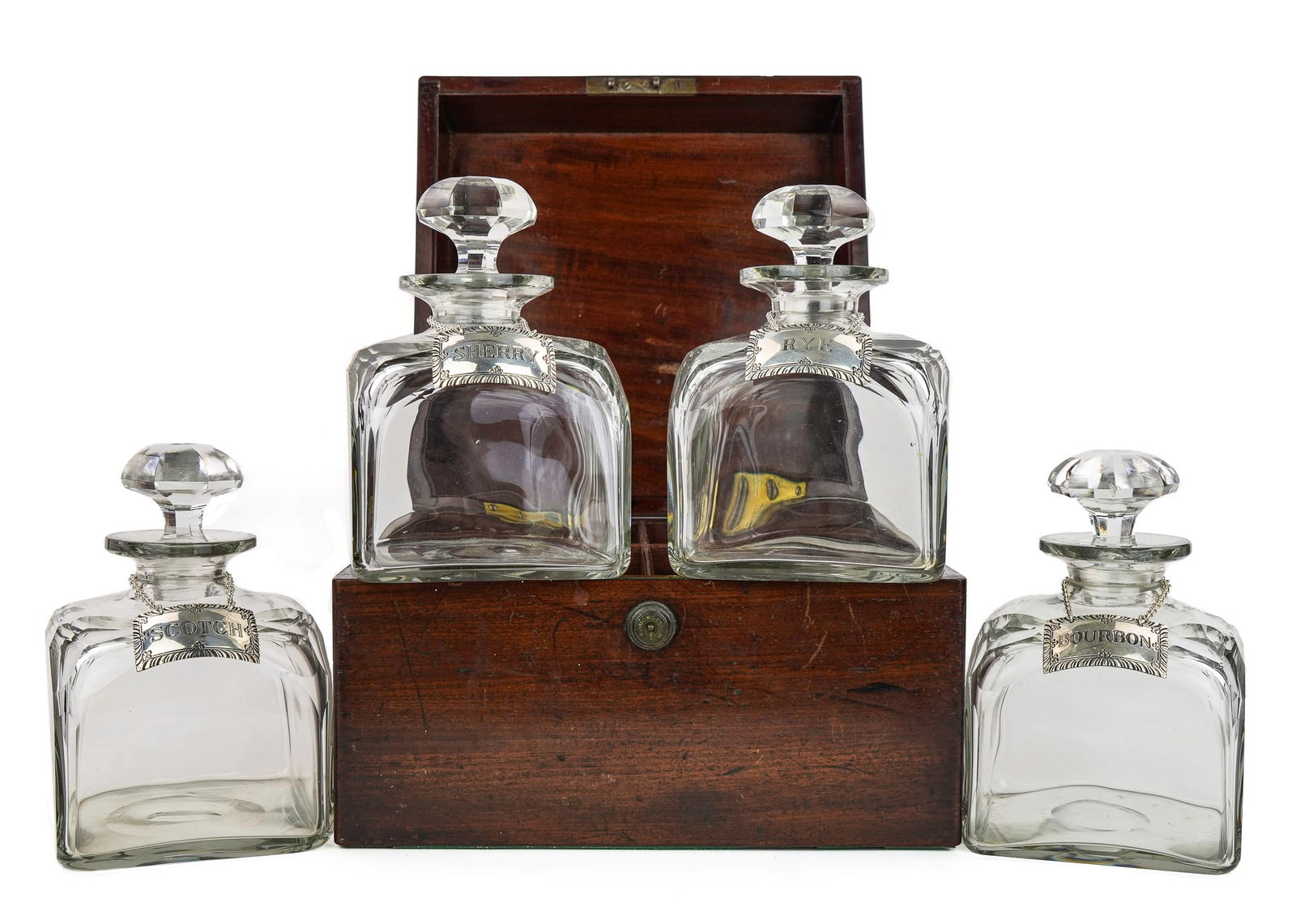 English Tantalus Decanter Set (1 of 8)