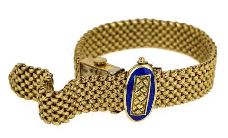 14k Longines Mesh Band Ladies Watch