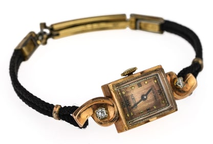 Ladies 14k Rose Gold Gruen Wrist Watch