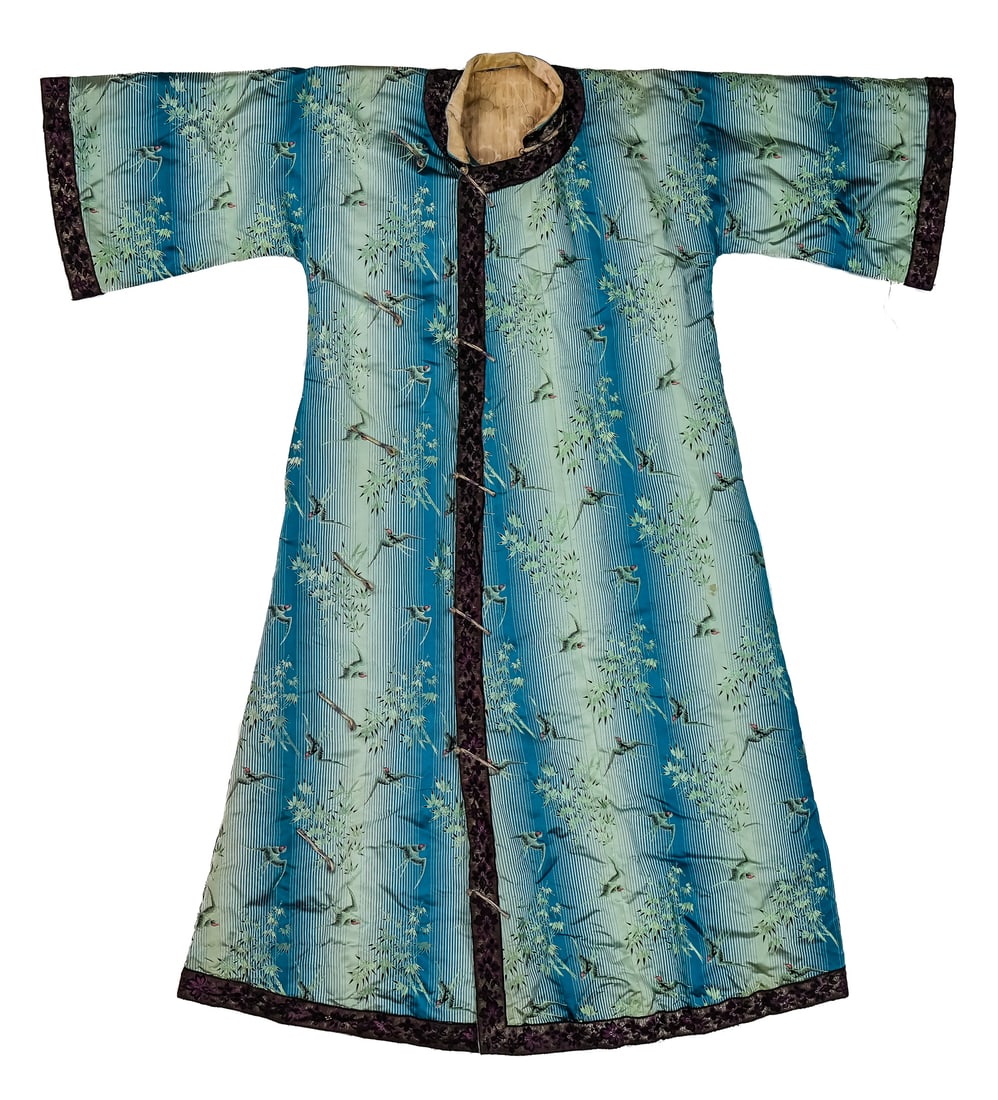 Vintage Chinese Woven Silk Robe (1 of 3)