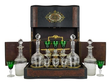 19th c English Tantalus Set