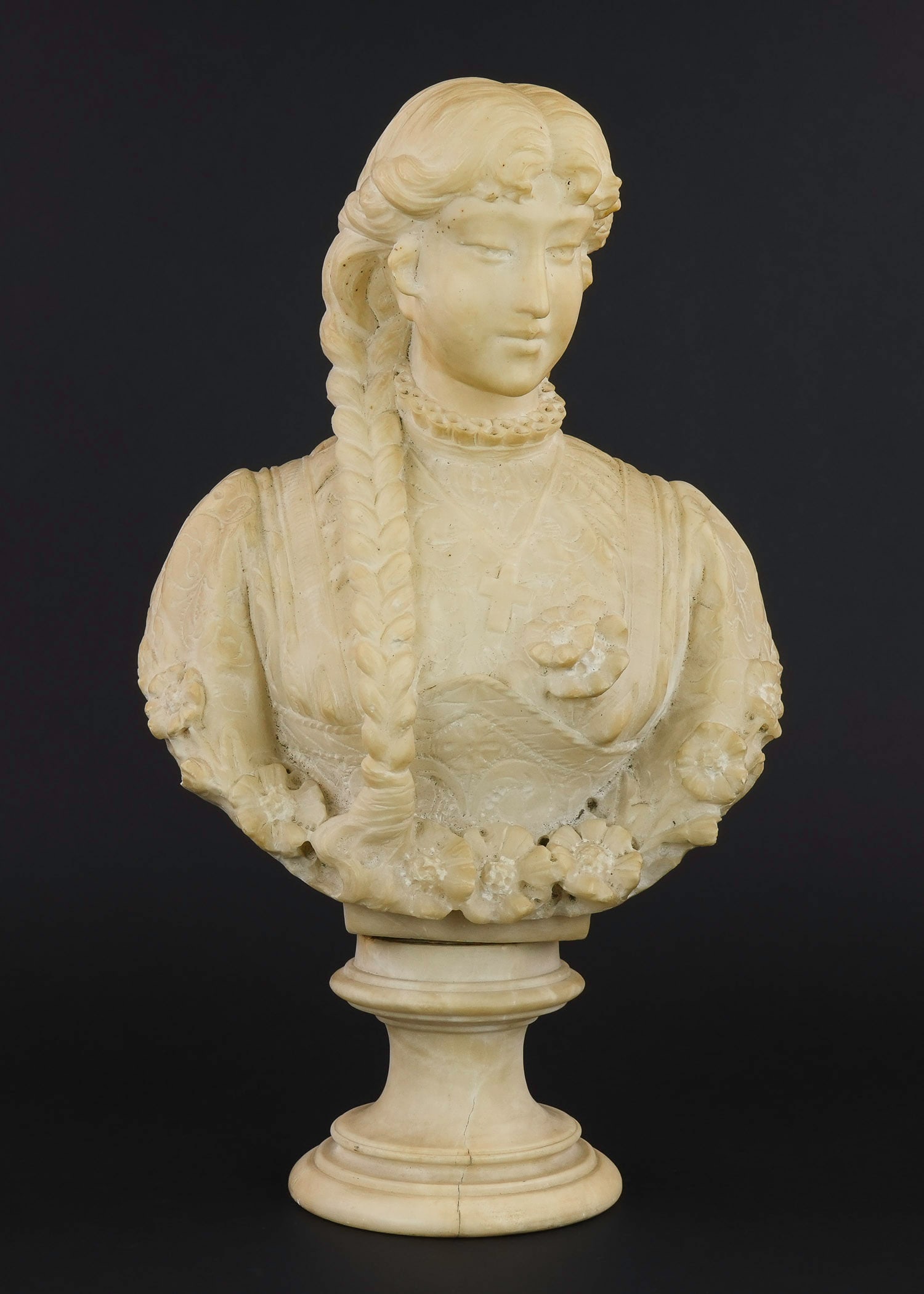19th c Victorian White Marble Bust (1 of 7)