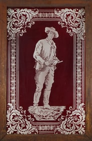 Victorian Era Cased Glass Panel