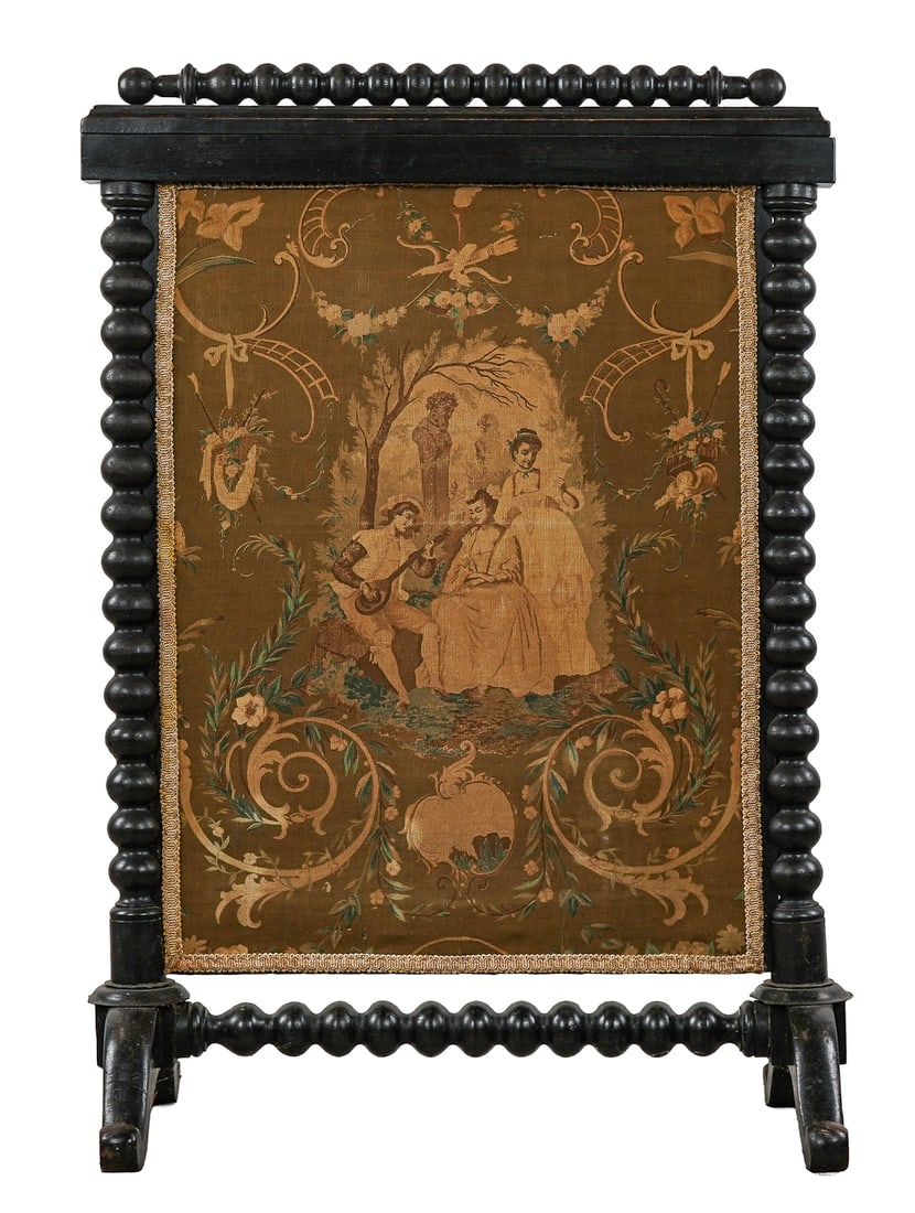 Victorian Needlepoint Fire Screen (1 of 3)