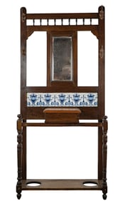 Delft Tile Hall Tree
