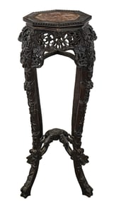 Chinese Marble Top Fern Stand