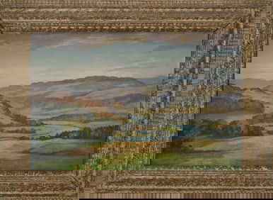 20th c American School O/C "Mahler County"