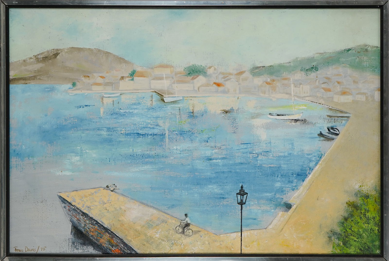 Fran Davis (AM 20th c) Caribbean scene (1 of 5)