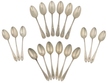 18 Assorted Sterling Silver Teaspoons
