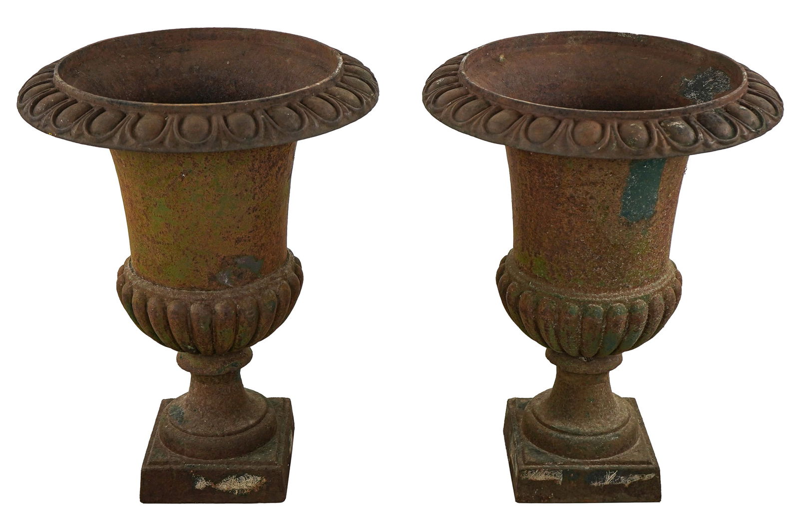Pair of Cast Iron Garden Urns (1 of 6)