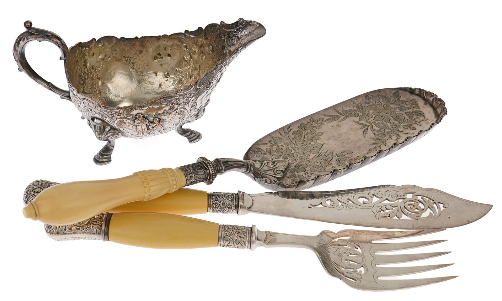 Edwardian Era Silver Plated Serving Flatware (1 of 2)