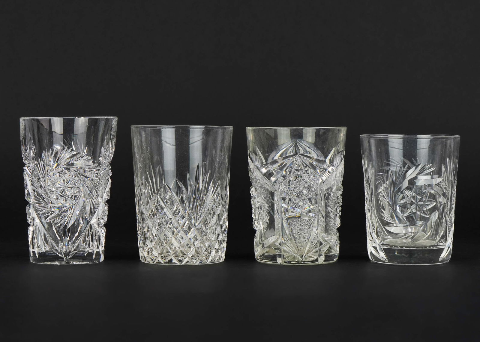 Collection of 55 Brilliant Cut Glass Tumblers (1 of 4)