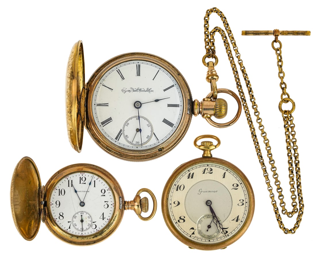 3 Gold Filled Pocket Watches (1 of 4)