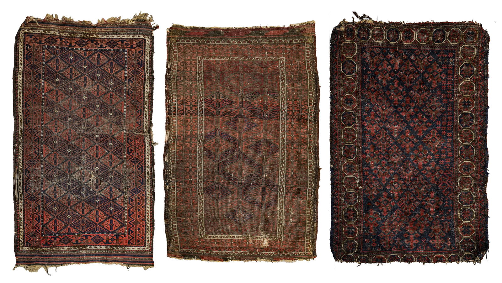 Three Early 20th c Persian Area Rugs (1 of 13)