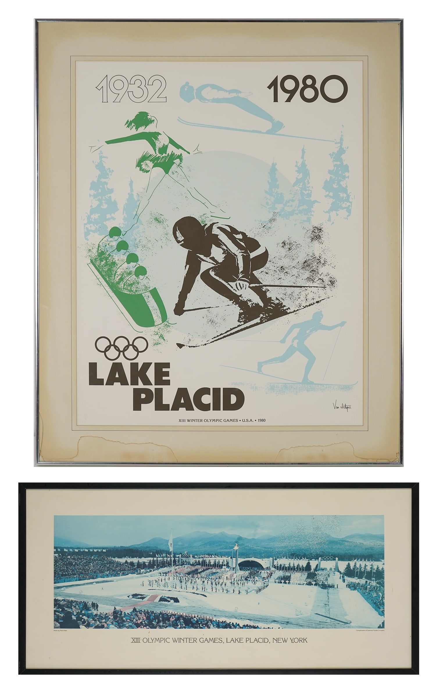 Two 1980 Lake Placid Winter Olympics Posters (1 of 5)