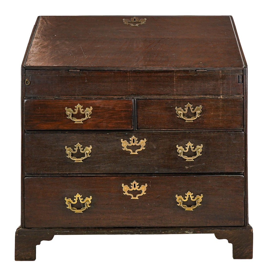 19th c English oak Chippendale Desk (1 of 8)