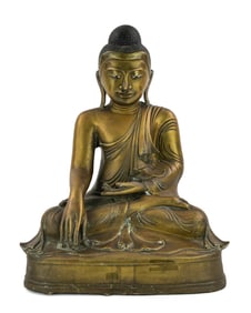 Antique Burmese Bronze Buddha
