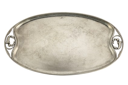 Georg Jensen MCM Hand Wrought Sterling Oval Tray