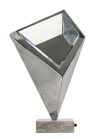 MCM Chrome & Lucite Lighted Sculpture