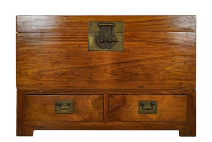 Rare Chinese Camphor Wood Chest on Chest
