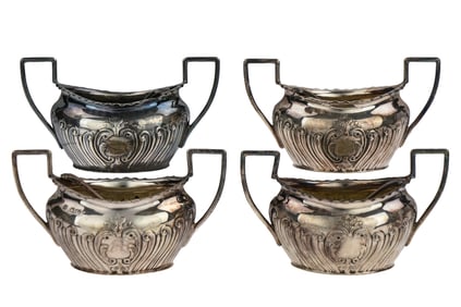 James Deakin Sheffield Sterling Salt Cellar Set