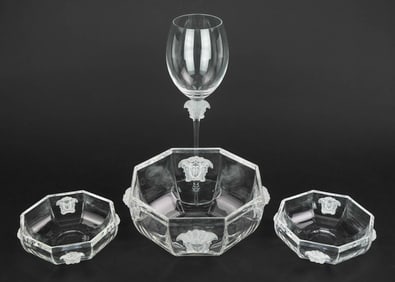 4 pcs. Versace by Rosenthal Medusa Crystal