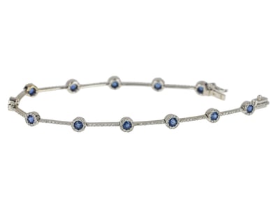 Sapphire, Diamond, & 14k Bracelet