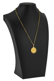 1860 20 Francs Gold Coin Pendant