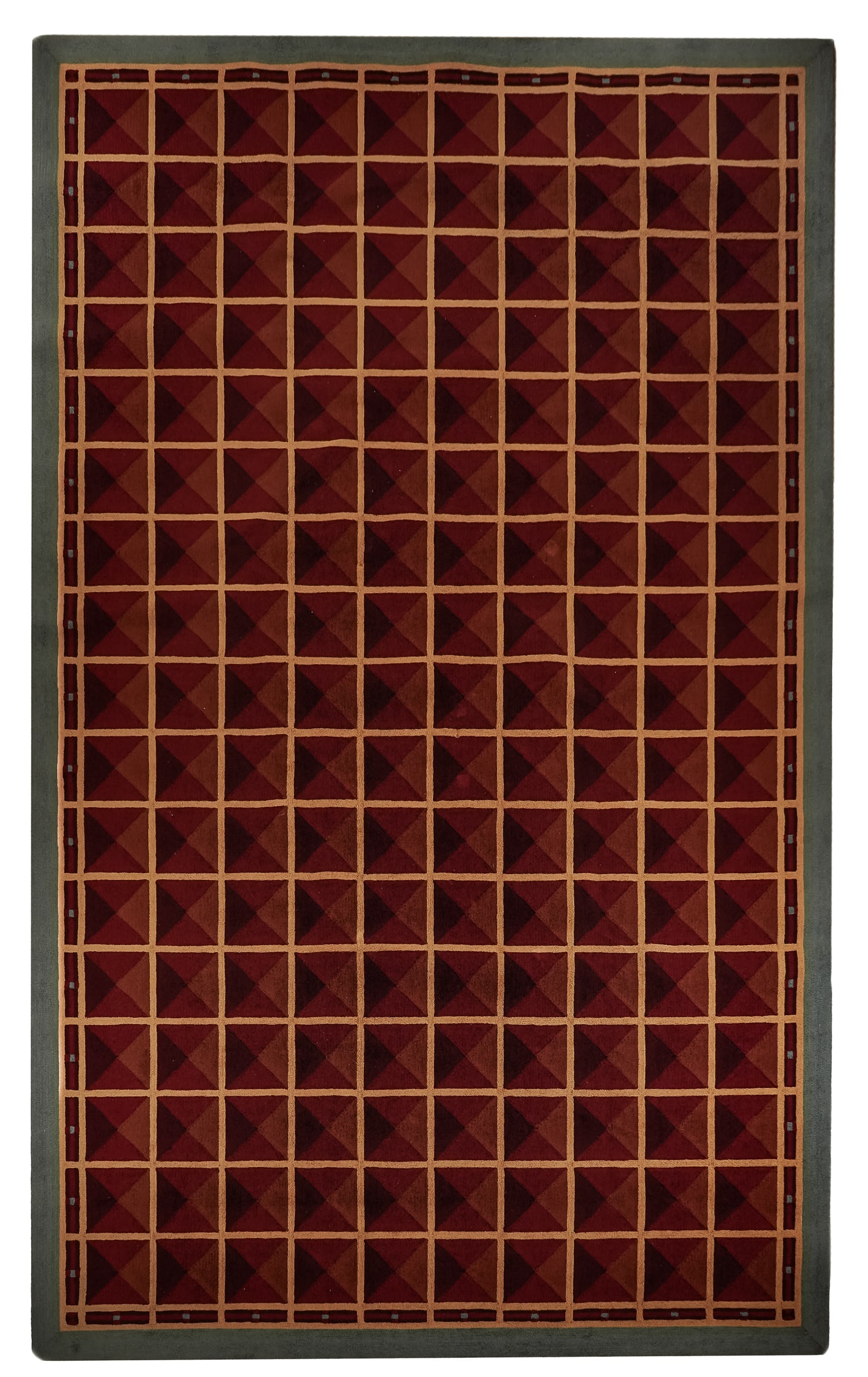 Edward Fields NYC Custom Main Carpet: Edward Fields NYC Custom Main Carpet, allover red geometric pattern, 10' 6" x 16' 10"