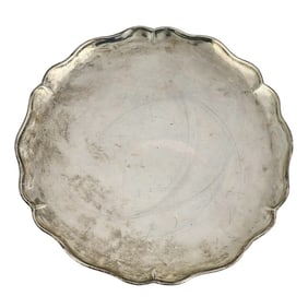 Chilean 900 Silver Scallped Serving Tray