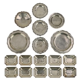 18 Small Sterling and 900 Silver Dishes