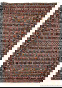Tribal Persian Gabbeh Flat Woven Area Rug