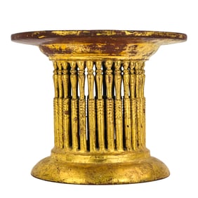 Antique Burmese Gilt Lacquer Offering Tray