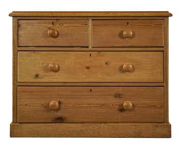 19th Irish Scrubbed Pine Chest