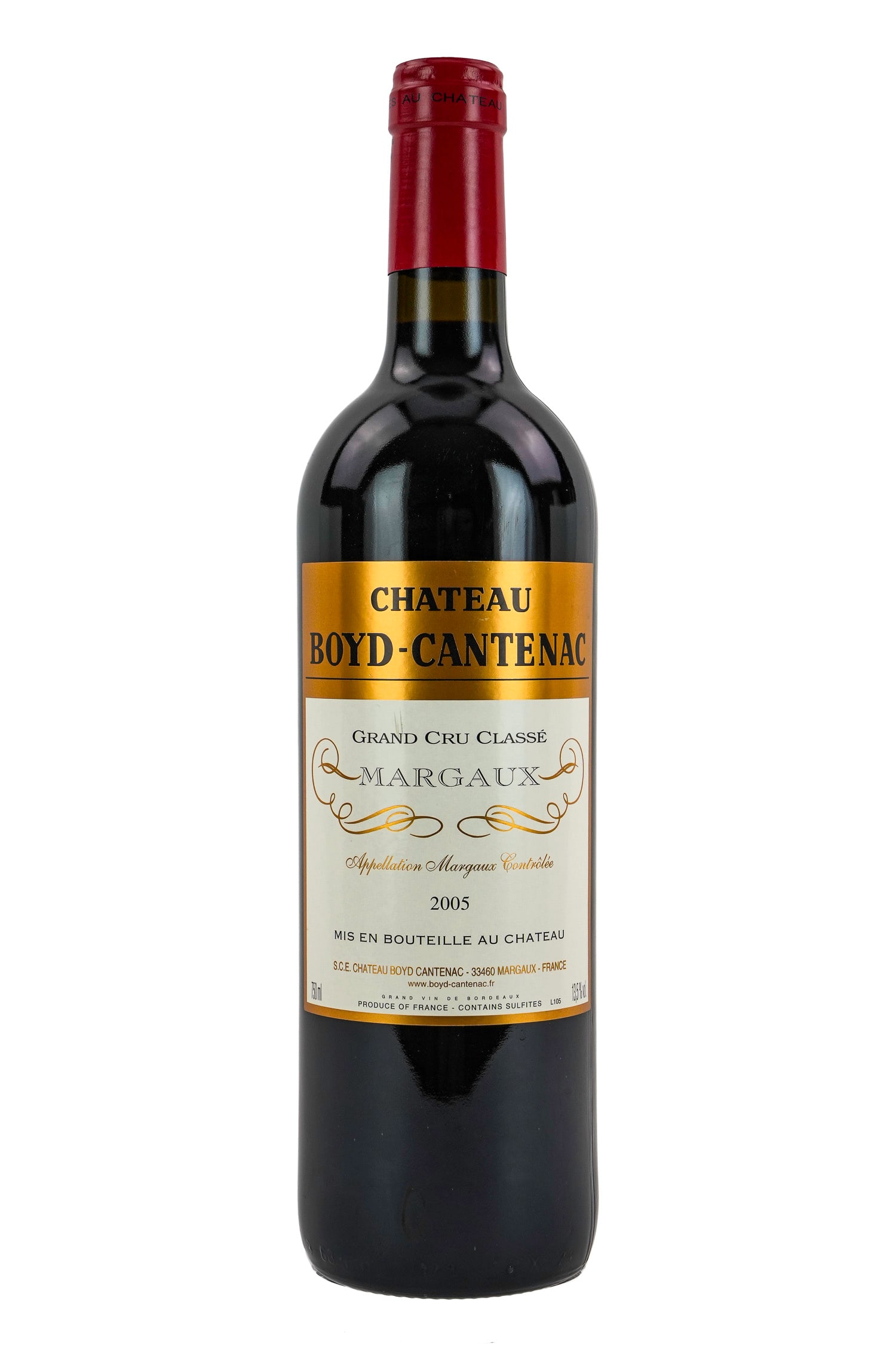10 Bottles 2005 Chateau Boyd-Cantenac Margaux Red Wine: 10 bottles of 2005 Chateau Boyd-Bantenac Grand Cru Classe Margaux red wine. Overall good condition. Sold to benefit The Lake Champlain Land Trust. Local Pick up only