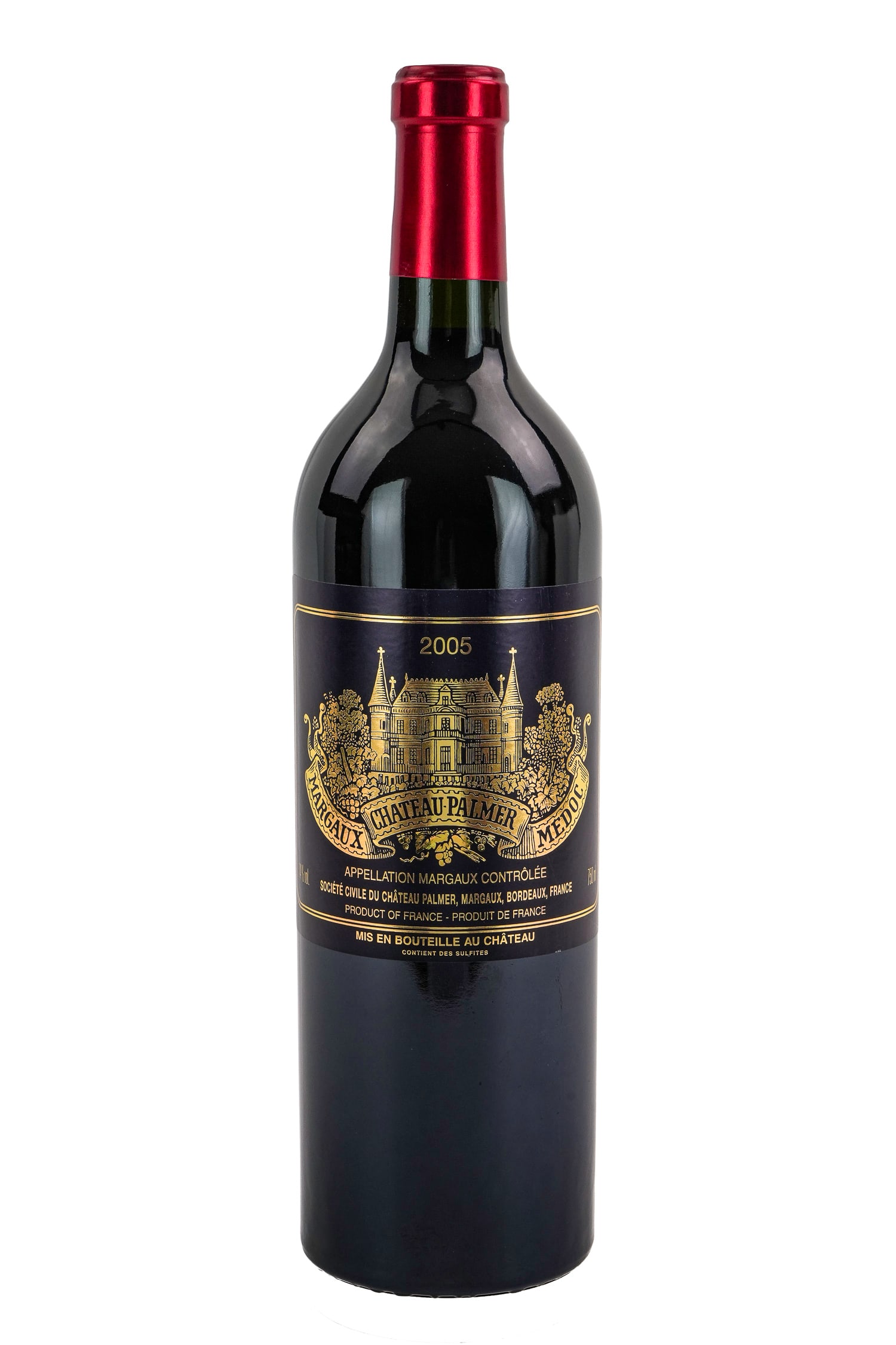 5 Bottles 2005 Chateau Palmer Red Wine: 5 bottles of Chateau Palmer, Margaux Medoc red wine. Overall good condition. Sold to benefit The Lake Champlain Land Trust. Local Pick up only