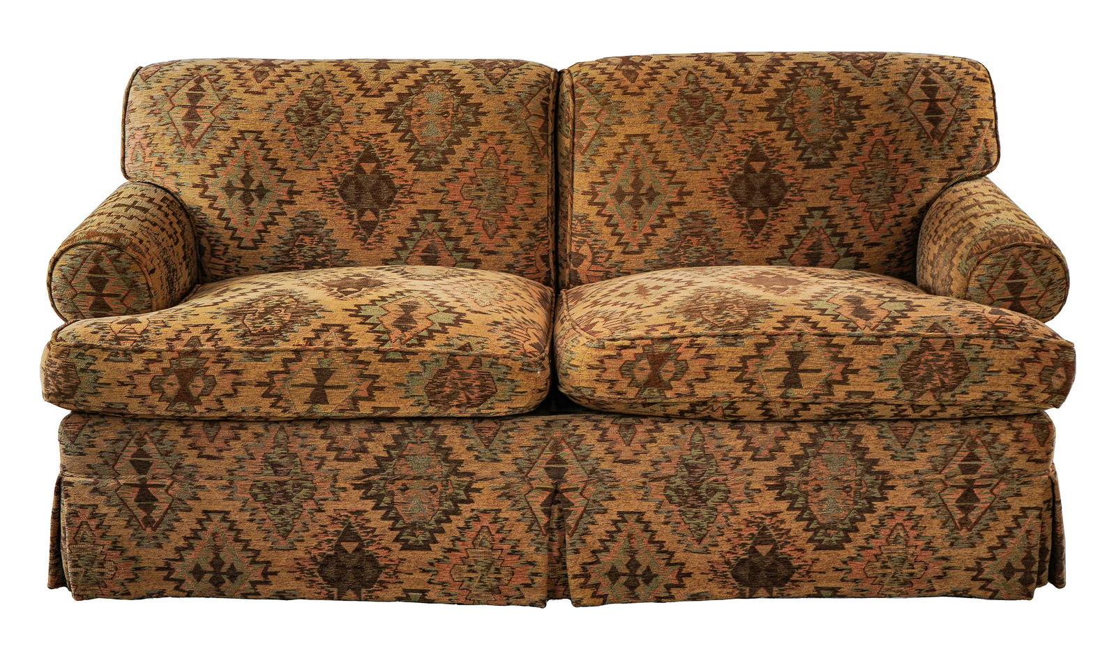Mason-Art, NYC Sofa: Mason-Art New York City sofa in southwest style fabric. 72" x 34" x 32"h.