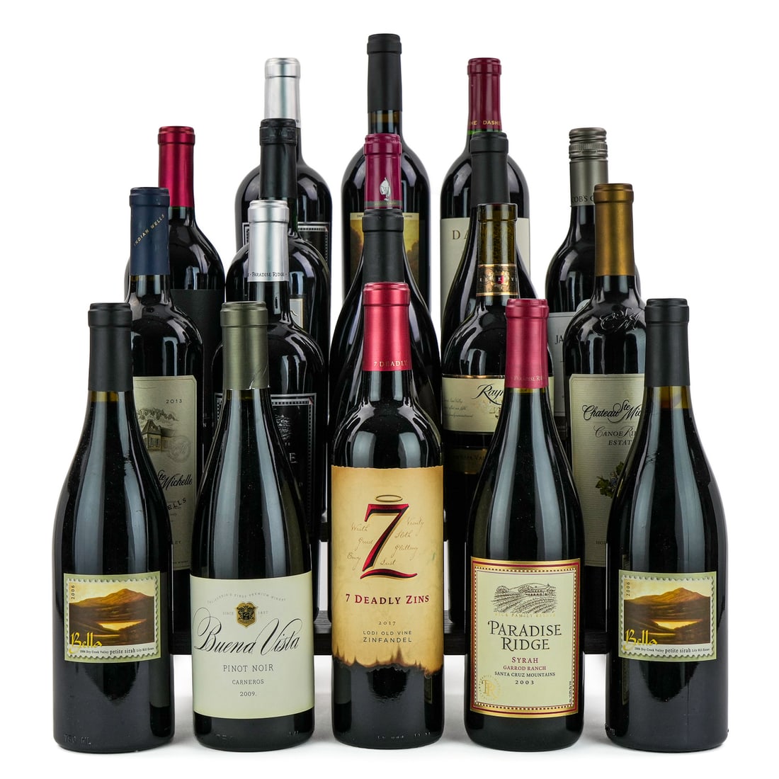 18 Bottles California Red Wine: 18 bottles California Red Wine. Overall good condition. Sold to benefit The Lake Champlain Land Trust. Local Pick up only