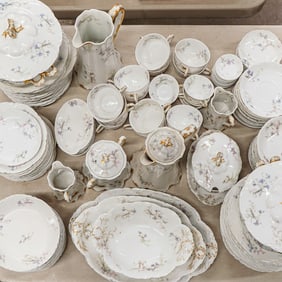 123 pcs. Haviland Limoges Porcelain Tableware