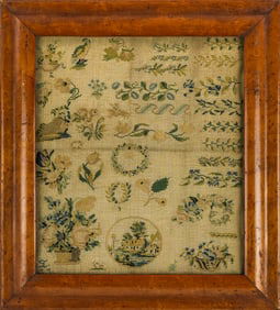 1833 Needlework Sample Pattern Sampler