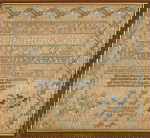 Early 19th c Hester M Buck Schoolgirl Sampler