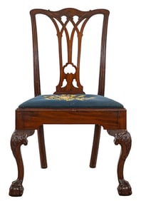 18th c Philadelphia Chippendale Mahogany Chair