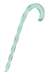 19th c Hand Blown Glass Parade Cane