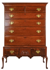 Queen Anne Cherry Chest on Frame