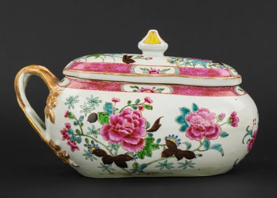 Chinese Export Famille Rose Chamber Pot
