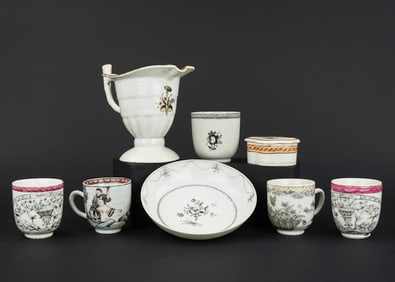 8 pcs. Chinese Export Jesuitware Porcelain