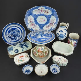 14 pcs. Assorted 19th c. Chinese Export Porcelain